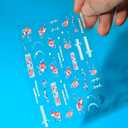 7 x 5D Embossed Nail Stickers for Nail Art - Self-Adhesive Floral Nail Decals, Summer Plant Nail Art Stickers for Manicure Decoration (118)