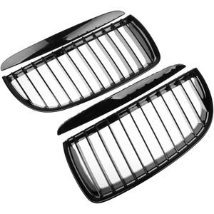 Left Right Kidney Grille Grill For E90 320i 323i 325xi 330i 328i 328xi 335i 335xi Pre-LCI (Glossy Black)