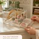 Scalloped Clear Acrylic Organizer 5" x 5" Mini Acrylic Display Tray, Storage Case for Sewing Supplies and Small Jewelry