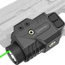 DEFENTAC 800lm Pistol Light and Green Laser Sight Combo for Guns, Tactical Flashlight White LED and Green Beam Combo, Magnetic Charging