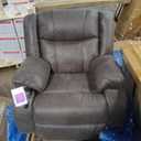 Signature Design by Ashley Manual Rocker Recliner Chair, Gray