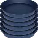 6 Pack Plant Saucer Drainage Tray, Plastic Plant Water Tray, 6 inch Flower Saucers for Indoors, Plant Dishes for Pots Base (6 inch, Blue)