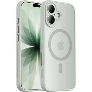 Symcele Designed for iPhone 17 Case, Compatible with MagSafe, [Camera Protection] [15FT Military Droptection] Shockproof Translucent Matte Anti-Slip Phone Case, 6.3", Calke Green