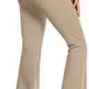 TSLA Women's Yoga & Dress Pants, Office Business Casual Work Slacks, Stretch Straight Leg/Bootcut Pants with 4 Pockets, XS 