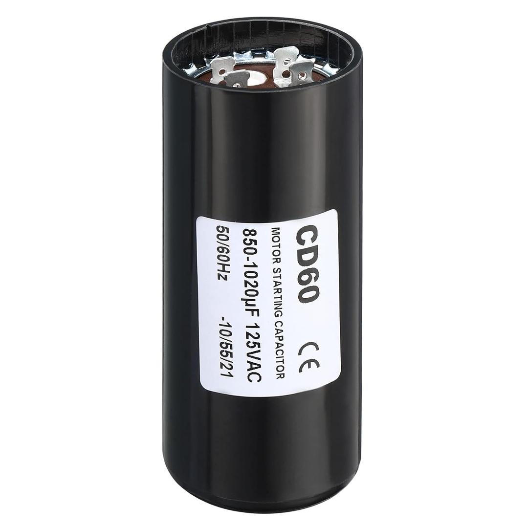 PATIKIL Motor Start Capacitor, 850-1020uF/Mfd 125V 50/60Hz CD60 Run Capacitor for Electric Motor Starts