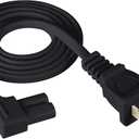 3-Foot Power Cord Compatible with Sonos One, Sonos One SL, Sonos Play-1 Speakers - Power Plug Cable (Standard, Black)