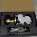 Goldenwarm Gold Interior Door Knobs, Bedroom Door Knob, Door Knobs Interior Bulk, Brushed Gold Privacy Door Knob for Bedroom or Bathroom(1 Pack)