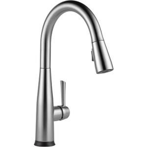 Delta Essa Touchless Kitchen Faucet with Touch Technology, Brushed Nickel Kitchen Sink Faucet with Pull Down Sprayer, Single Hole, Arctic Stainless 9113TL-AR-DST