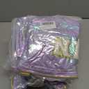 8 x Hiroyuki Iridescent Makeup Bag, 14 inches Cosmetic Bag, Large Capacity Travel Pouch (Skin, purple)