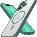 Faiono Magnetic for iPhone 17 Case [Full Camera Protection][Military-Grade Protection][Compatible with MagSafe] Shockproof Protective Slim Phone Case for iPhone 17, Night Green