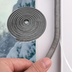 Bantie Weather Stripping Door Seal Window Seal - 40FT Brush Window Insulation Door Weather Stripping Anti-Draft for Door Insulation Soundproofing (0.35" X 0.2", Gray)