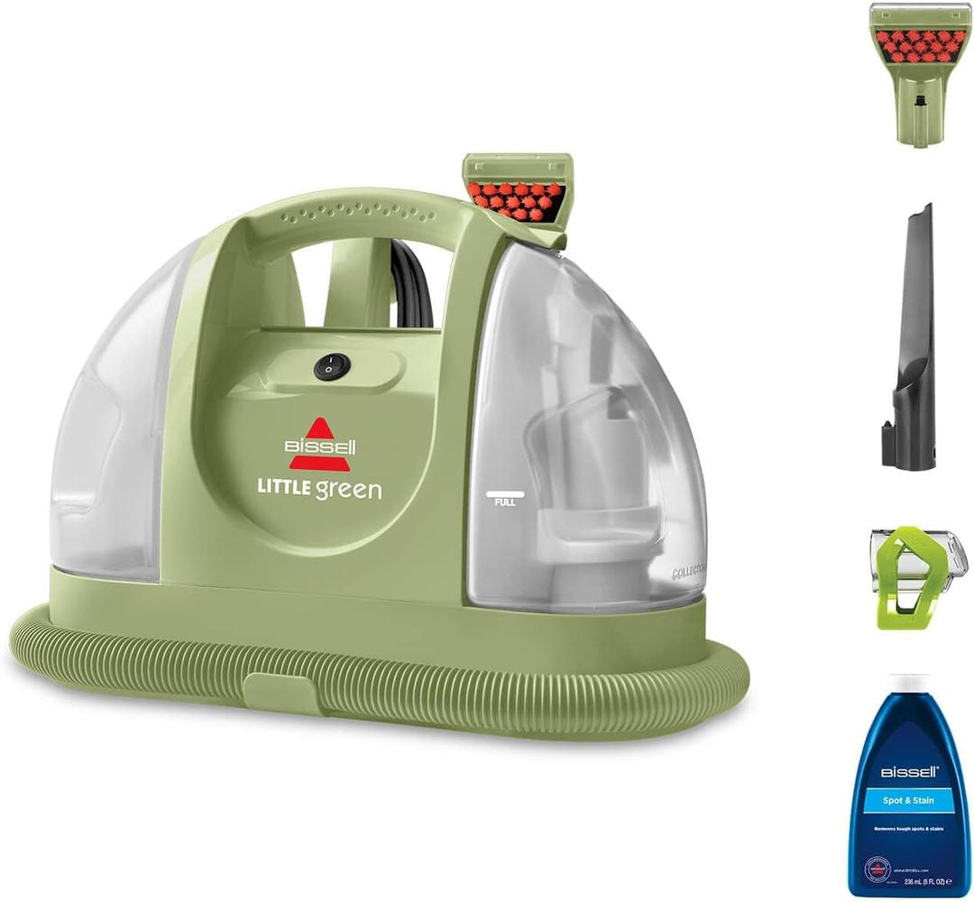 BISSELL Little Green, Upholstery Cleaner Device, Carpet Cleaner for Everyday Stains & Dirts, Washing Vacuum Cleaner, Wet Vacuum Cleaner for Carpets, Upholstery, Car & More, Powerful 340 W Motor, 4098N