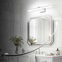 SOLFART 24 inch LED Vanity Lights Brushed Nickel Bathroom Light Fixture Bathroom Vanity Lights Over Mirror Vanity Lighting Fixtures 5 Color Temperature Dimmable Led Light Bar 5CCT