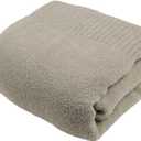 JOOJA Taupe Warm Queen Size Fuzzy Knitted Blanket, Oversized Luxury Bed Blankets Soft Lightweight Plush Throw for Cozy Nights (Taupe, 90x90)