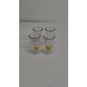 GLASS VASE SMALL 4pcs