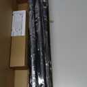 Zeerobee Curtain Rods for Windows 48 to 84, Black Curtain Rod, Adjustable 1 Inch Heavy Duty Outdoor/Indoor Modern Drapery Pole, 32"-86"