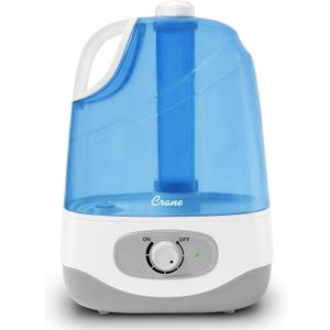 Crane Cool Mist Humidifier, 1 Gallon,White,EE-5956