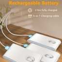 WILLED Stair Lights Indoor RGB & Warm White,Rechargeable Motion Sensor Night Light,Wireless Motion Sensor Lights Indoor for Stair,Bathroom,Hallway,Kitchen,Closet,Cabinet,Bedroom,Kids' Room (4 Pack)