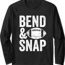 Funny Football Bend and Snap Long Sleeve T-Shirt Large