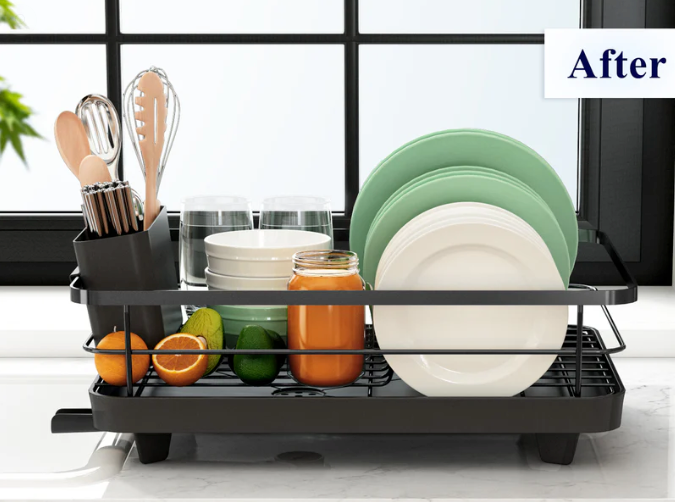 Kitsure

Dish Drying Rack- Space-Saving Dish Rack, Dish Racks for Kitchen Counter