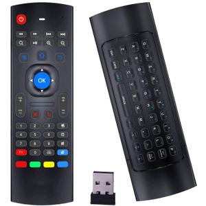 Favormates Air Remote Mouse MX3 Pro,2.4G Backlit Kodi Remote Control,Mini Wireless Keyboard & Infrared Remote Control Learning, Best for Android Smart Tv Box HTPC IPTV PC Pad Xbox Raspberry pi 3