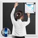 Magnetic Blackout Window Cover, 63" x 58" Portable Blackout Curtains for Bedroom, No Drill Windows Shades & Black Out Blinds, Temporary Black Out Shades for Window Film Nursery Travel RV - Blacks