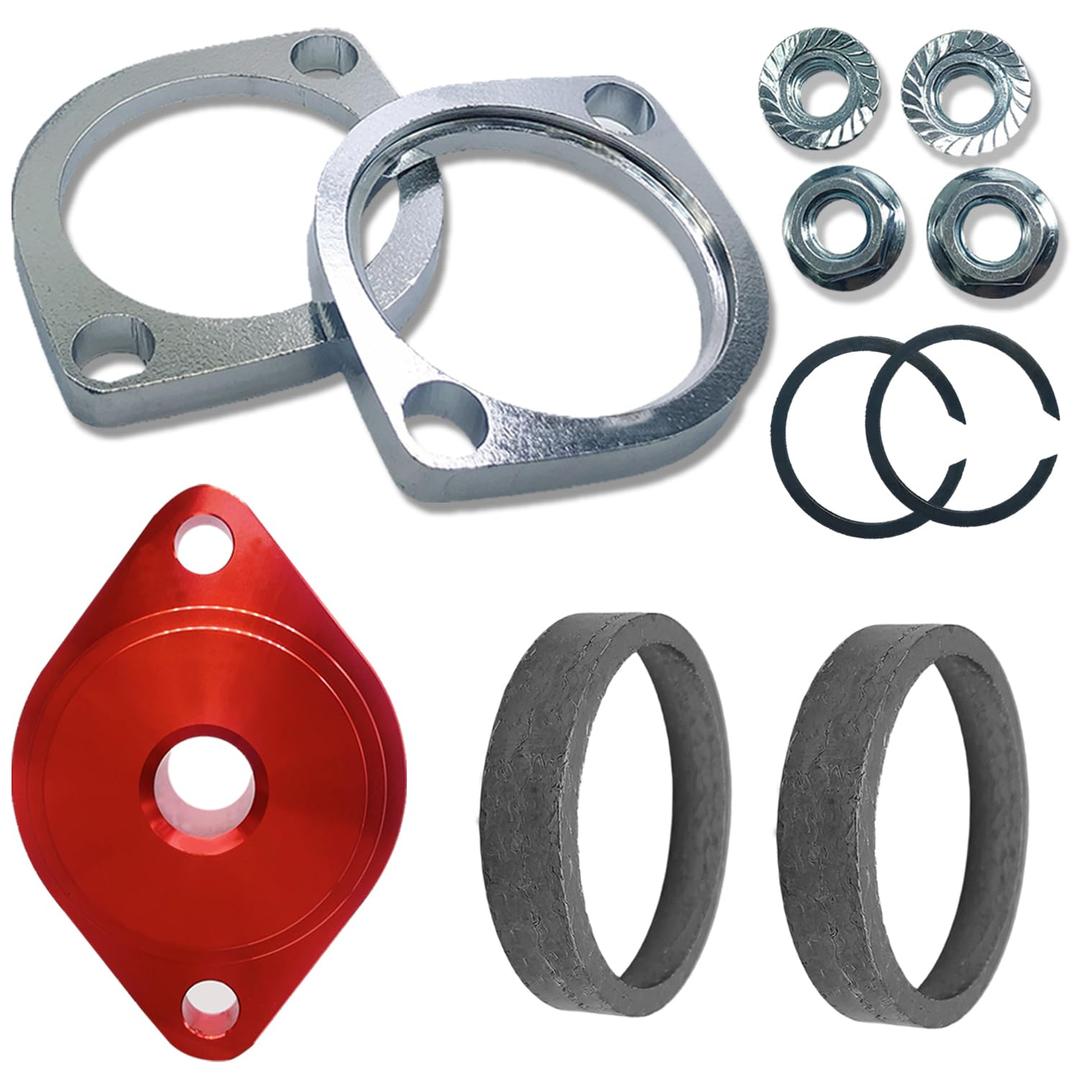 Flange Gasket & Nuts & Red Gasket Seal Installer Tool Compatible for Big Twin Touring Sportster 883 1200 Iron Fat Bob Softail Dyna