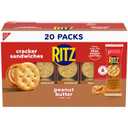 RITZ Peanut Butter Sandwich Crackers, 4g Protein, 20 Snack Packs (EXP 02/08/27)