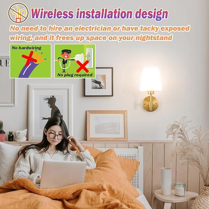 HITOO Crystal Battery Operated Wall Sconce with 2 Lights,10000mAh Gold LED Rechargeable Wall Light with Remote, Dimmable Wireless Wall Lamps for Living Room, Bedroom,Hallway(E26 Bulbs Included) HITOO Crystal Battery Operated Wall Sconce with 2 Lights,10000mAh Gold LED Rechargeable Wall Light with Remote, Dimmable Wireless Wall Lamps for Living Room, Bedroom,Hallway(E26 Bulbs Included)