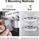 DUFU Adhesive Corner Shower Caddy with Hooks,Bathroom Shower Organizer, No Drilling Rust Proof Aluminum Shower Shelf for Inside Shower 2 Pack (Silver)
