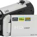 Vintage Video Camera Camcorder, 16Mp Cam Corder, 1080P Digital Camera, 2.4 Inch Rotatable Screen Camcorder, 16X Zoom HD Video Recorder with Fill Light for Teens Beginner Adult