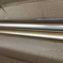 Heavy Duty Curtain Rods, 1 1/4 Inch Diameter Curtain Rod for Window 72-144 Inch(6-12ft), Telescoping Large Drapery Rod with Adjustable Modern Brackets, Warm Gold