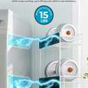 Nieifi 2 Tier Magnetic Shelves for Washing Machine, Magnetic Spice Rack for Refrigerator, Laundry Room & Kitchen Organizer Storage Baskets, White