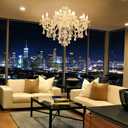 18-Light Double Layer Crystal Chandelier Transparent Modern Ceiling Pendant Light with K9 Crystal for Living Room Dining Room Bedroom Kitchen (Clear 18)
