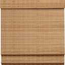 LazBlinds Cordless Bamboo Roman Shades, Light Filtering Window Treatment, Roll Up Bamboo Blinds for Windows, 36'' W x 60'' H (Light Filtering-brown206)