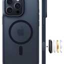 TORRAS Stronger Magnetic & Shockproof for iPhone 16 ProMax Case, Military Grade Drop Protection, Compatible with MagSafe, Case for iPhone 16 ProMax Case Slim, Silicone Anti-Scratch, Translucent Matte Black