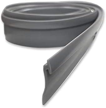 Angled Gray Vinyl for Framed Shower Door Drip Rail - 36" Long, Framed Shower Door Bottom Sweep, Made in USA.