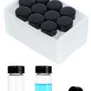20ml Clear Small Glass Vials with Screw Caps, Small Vials for Essential Oil, Leak-Proof Sample Vials with Lids(10pcs)