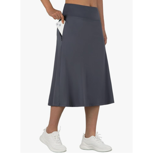 ANIVIVO Women's Midi Length Skorts Skirts with Pockets Modest Skirts 28" Long Knee Length Athletic Skorts, Size 3XL