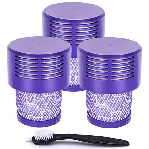 UPGRADED VERSION 6 PACK HEPA Replacement V10 Filters Compatible with V10 Cyclone series, V10 Absolute, V10 Animal, V10 Total Clean, V10 Motorhead, SV12, Part No. 969082-01, Washable and Reusable