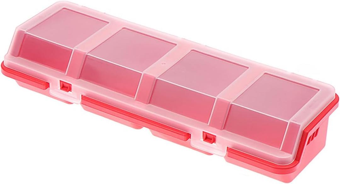 ohohulo Sorting Box Multi-Compartment Organizers Box Tool Part Container Bin with Lid Display Storage Case Enduring 2Pcs