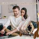 Vinyl Record Storage Premium Wooden Record Holder & Album Crate, Holds 60+ Records, Desktop Display Stand for Vinyl Lovers