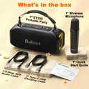 Small Portable Speaker for Adults with Wireless Microphone, Bluetooth Speaker, Punchy Bass, Four Magic Sound Voice Effects, Home Karaoke Player