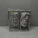 2-Pack Chipmunk Traps Humane Live Mouse Rat Cage Traps for Indoor and Outdoor Use (Silver)