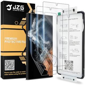 FlexGear 2 Pack for Samsung Galaxy S22 Ultra Screen Protector  Ceramic Film, Supports Fingerprint Recognition, Easy to Install Tool, BubbleFree, Scratch SelfHealing, HD Screen Protector