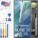OLED for Samsung Galaxy Note 20 4G 5G N980 Screen Replacement for Samsung N980 N981B N981U N981U1 N9810 LCD Display Touch Screen Replacement Digitizer Glass Assembly with Tool (Black with Frame)