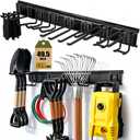 14Pack Garage Tool Organizer Wall Mount, 49.5'' Garage Wall Organizer with 11 Adjustable Hooks, 520lbs Heavy Duty Garage Storage & Organization, Garage Hanging Rack for Garden Yard Tool Shed, Men Gift
