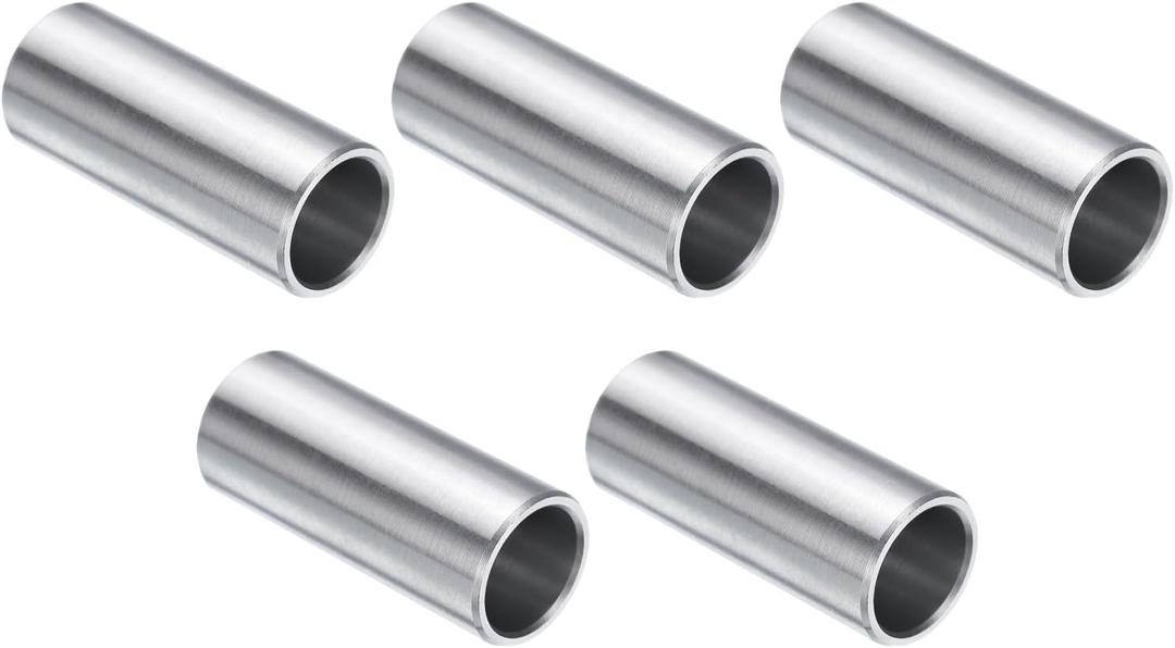 uxcell 5pcs Stainless Steel Spacer 1/2" Bore x 5/8" OD x 1-1/2" Length Screw Standoff Bushing Plain Finish Round Metal Spacer for 1/2 Screws Bolts and Rods