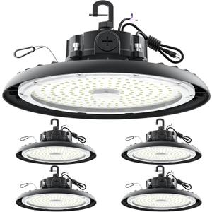 High Bay Lights LED UFO Light 240W LED Shop Lights 6000K IP65 Commercial Bay Lighting Fixture 43200 LM Super Bright, 5ft Cable Plug & Play for Warehouse Factory Garage Workshop Barn 4 Pack