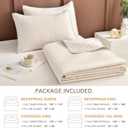 Lady Ann Oversized California King Size 120x120 Bedspread Set, 3pcs Extra Large Lightweight Summer Quilt Coverlet King Size, Wheat Quilted Blanket Thin Comforter Bed Cover Ultra Soft and Cozy